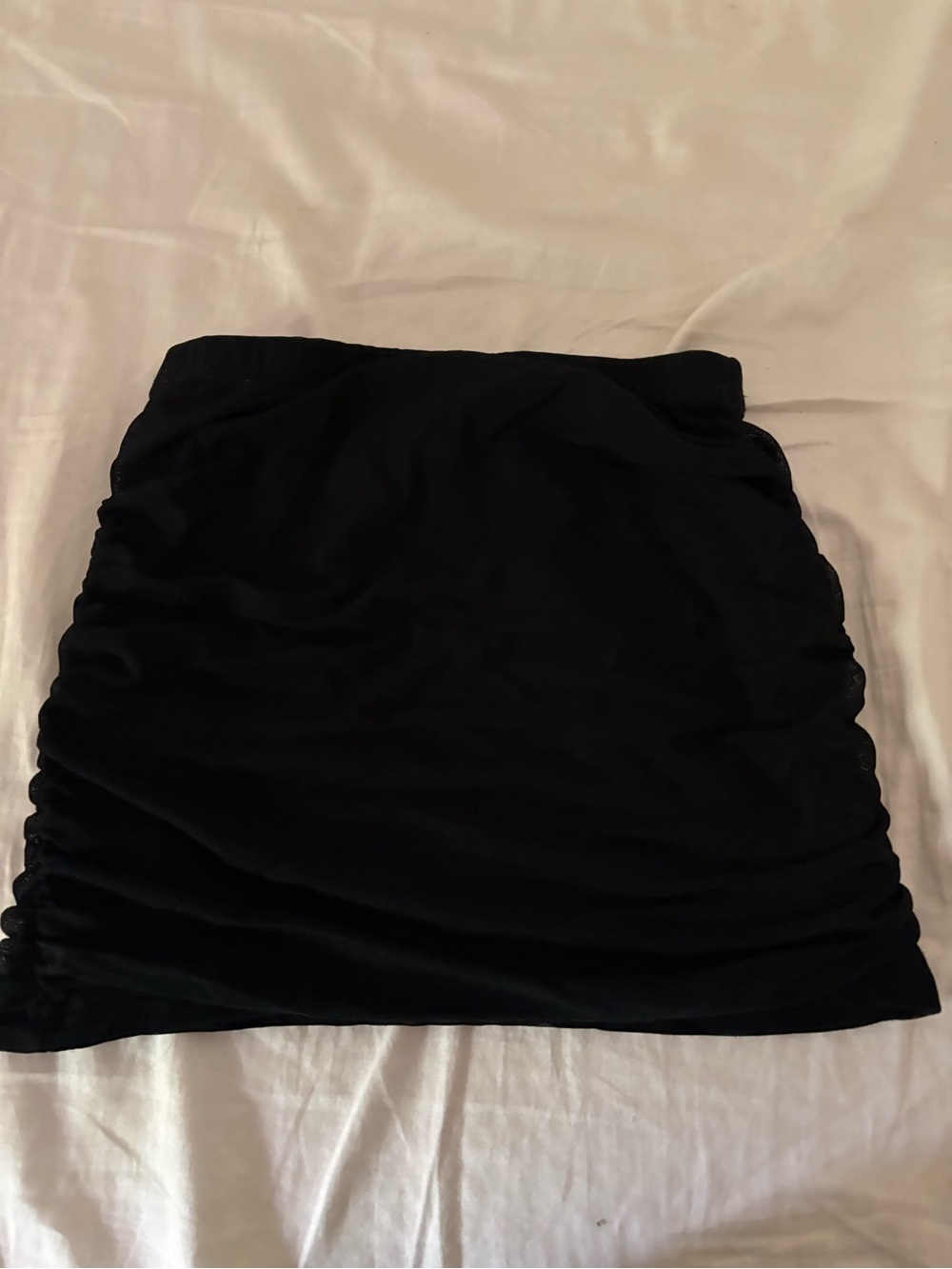 Shein Black Ruched Mini Skirt - Women's Classic Staple
